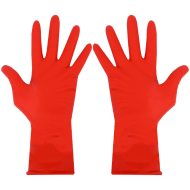 Manusi menaj din latex, pentru curatenie, 1 pereche, rosii, marimea M